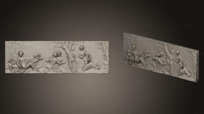 Горельефы и барельефы исторические и религиозные (Кастрюля с Клодионом, GRLFH_0421) 3D модель для ЧПУ станка